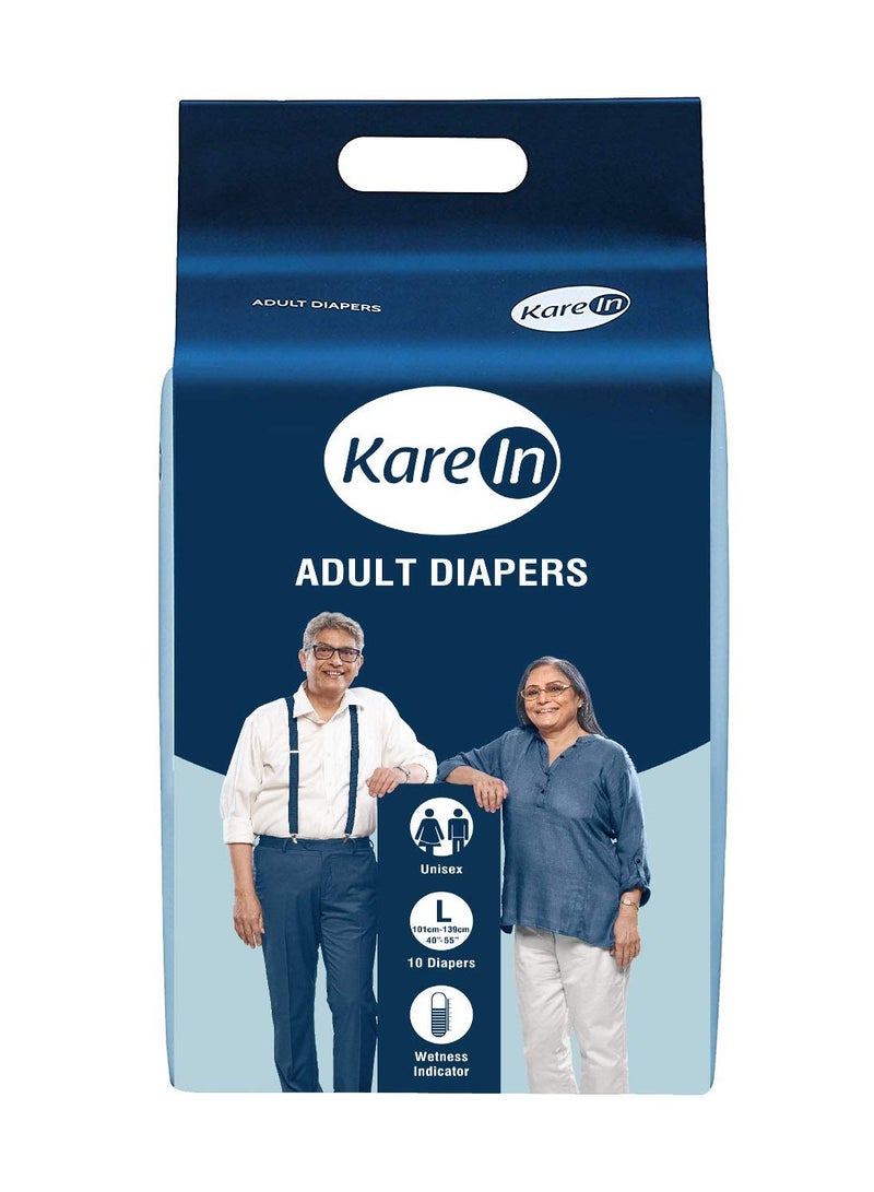 KareIn حفاضات كارين للكبار، مقاس كبير - كبير جدًا، 80 قطعة / 8 عبوات - Image 1