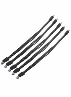 Y&D Rope, Bike Luggage Fixed Strap 3 in 1 Bungee Cord Nylon Durable Bicycle with Hook Portable Tension Belts, 5pcs (Black)  - Image 1