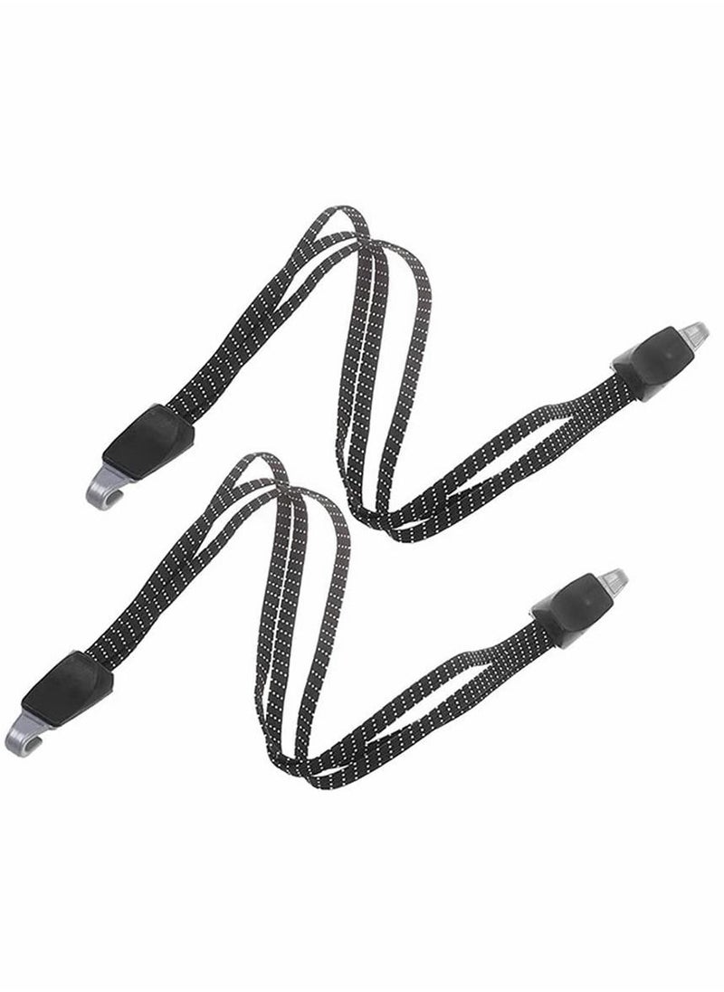 Y&D - Rope, Bike Luggage Fixed Strap 3 in 1 Bungee Cord Nylon Durable Bicycle with Hook Portable Tension Belts, 5pcs (Black) - Image 1
