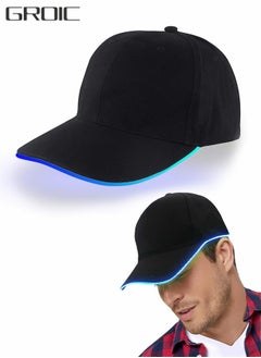 GROIC LED Baseball Hat LED Light up Hat Flash Glow Rave Party Cap,Sunshade Sun Hat,Rave Accessories,Performance Accessories,Party Supplies  - Image 1