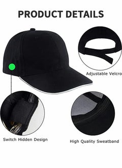 GROIC LED Baseball Hat LED Light up Hat Flash Glow Rave Party Cap,Sunshade Sun Hat,Rave Accessories,Performance Accessories,Party Supplies  - Image 3