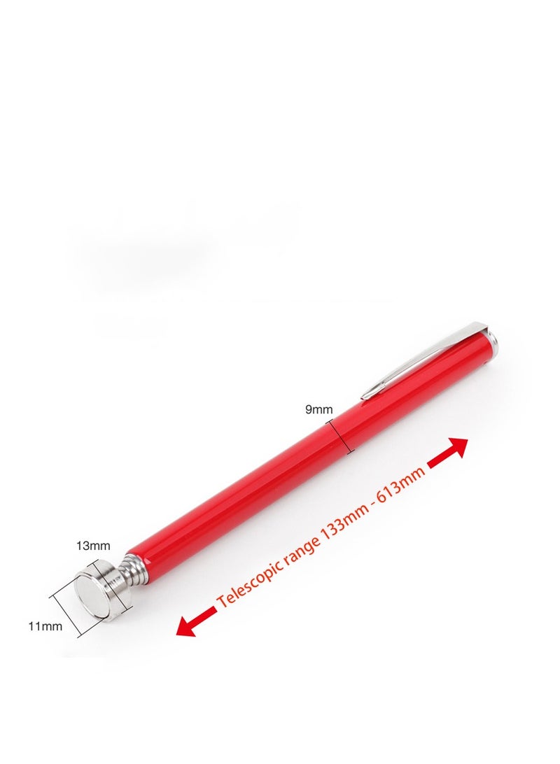 AROAQ Telescoping Magnetic Pickup Tools, Extendable Grabber Mechanic Tools, Mini Portable Telescopic Magnetic Magnet Pen For Picking Up Nut Bolt Extendable Pickup Rod Stick, ( 5LB Red ) - Image 1