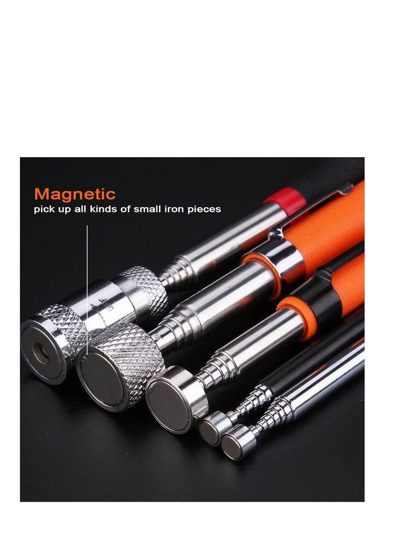 AROAQ Telescoping Magnetic Pickup Tools, Extendable Grabber Mechanic Tools, Mini Portable Telescopic Magnetic Magnet Pen For Picking Up Nut Bolt Extendable Pickup Rod Stick, ( 5LB Red ) - Image 4