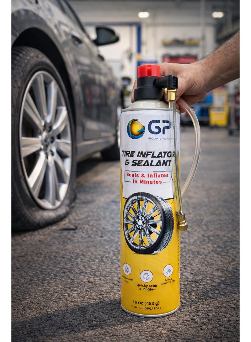 GP General Petroleum GP Tire Inflator & Sealant Spray 453g – Emergency Flat Tire Repair for Cars - Image 3