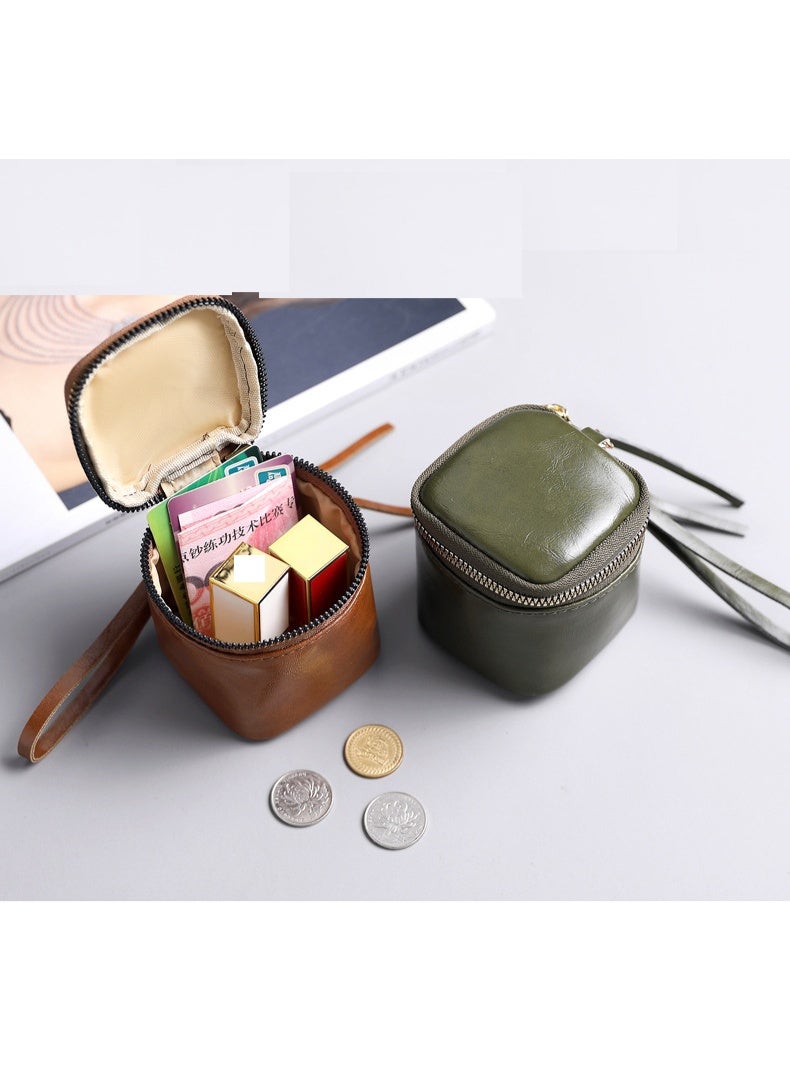 New Solid Color Portable Storage Headphone Case, Coin Purse with a Good Texture, Small Bag for Hand Carrying, Headphone Pouch, Coin Holder, Storage Bag, Card Holder, And Change Purse. - Image 4