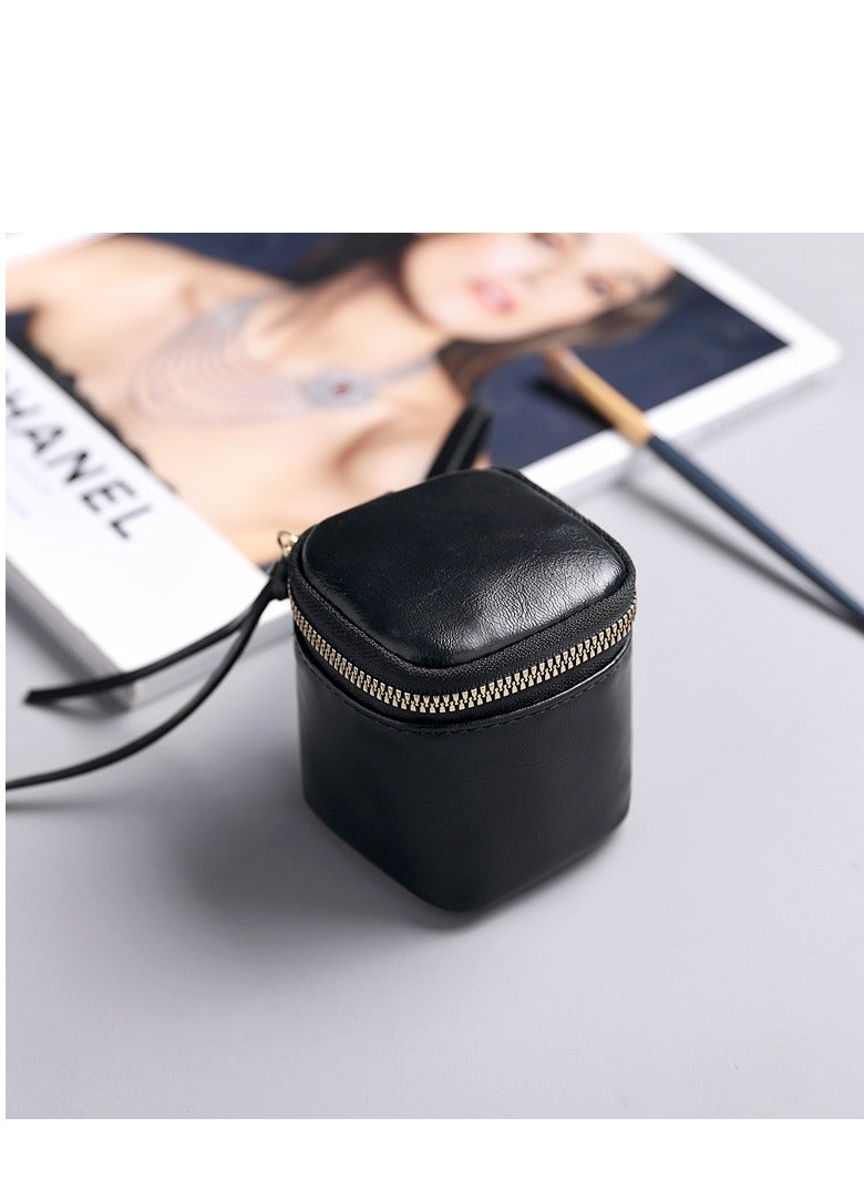 New Solid Color Portable Storage Headphone Case, Coin Purse with a Good Texture, Small Bag for Hand Carrying, Headphone Pouch, Coin Holder, Storage Bag, Card Holder, And Change Purse. - Image 1