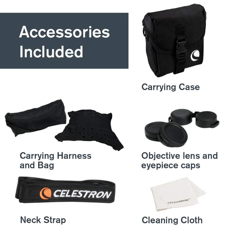 Celestron TrailSeeker 8x42 ED Binoculars - Compact Birdwatching Binoculars with ED Objective Lenses, Broadband Multi-Coated Optics, BaK4 Roof Prism