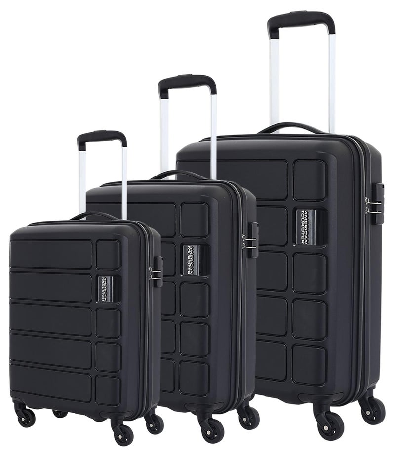 AMERICAN TOURISTER Tracker 3Piece set Hard Luggage-Black - Image 1