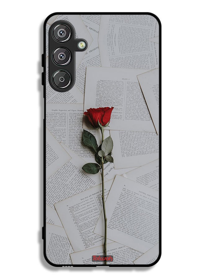 Tolwak Samsung Galaxy F36 Protective Case Cover Rose On Papers - Image 1