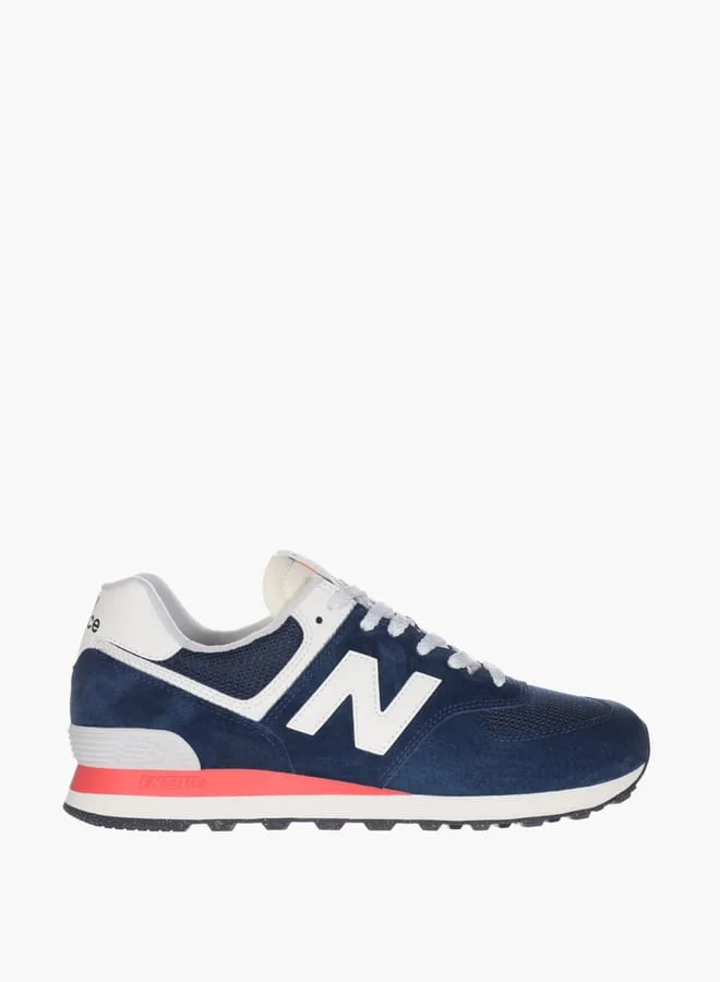 نيو بالانس Men's Panelled Lace-Up Sneakers - 574