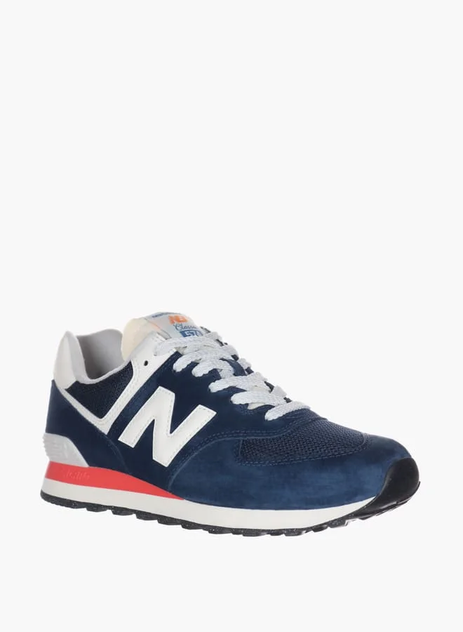 نيو بالانس Men's Panelled Lace-Up Sneakers - 574