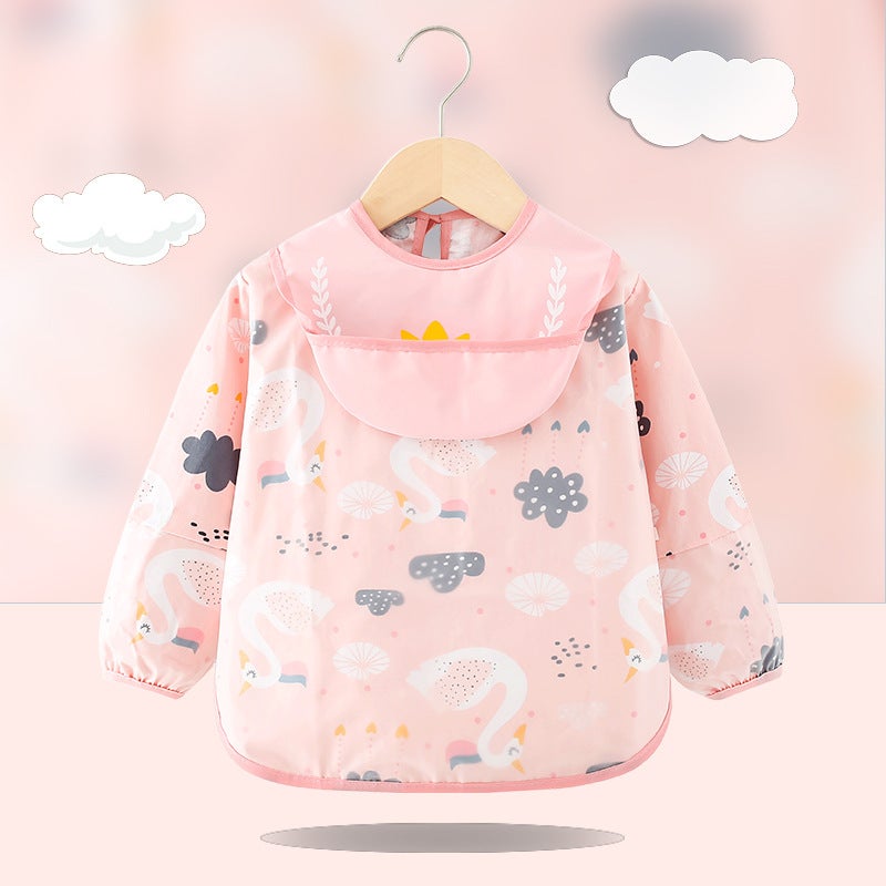 Waterproof Baby Bib Apron SWAN CUFF WATERPROOF 