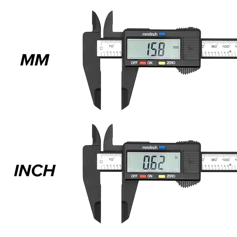 Vizbrite Electronic Digital Caliper with Large LCD Screen, Inch/Millimeter Conversion - Image 2