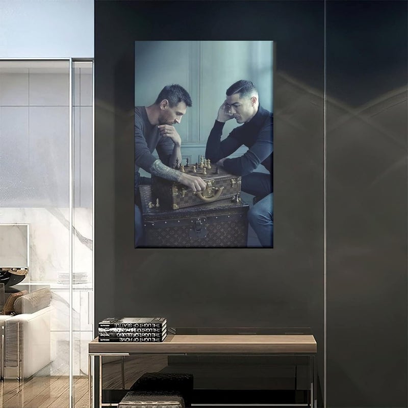 ARS Football Sports Superstar Lionel Messi And Cristiano Ronaldo Poster Picture Canvas Wall Art Print Modern Home Room Game Art Decor, Unframed Canvas Poster. Size Available - Image 4