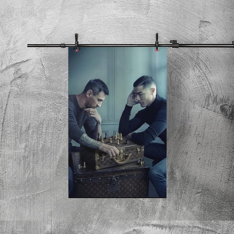 ARS Football Sports Superstar Lionel Messi And Cristiano Ronaldo Poster Picture Canvas Wall Art Print Modern Home Room Game Art Decor, Unframed Canvas Poster. Size Available - Image 2