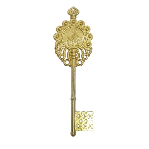 ASTRODIDI Bronze Kuber Kunji Key Original Vastu Fengshui for Wealth & Prosperity | Kept in Temple of House, Office & Factory and Almirah for Getting Blessed by Lord Kuber (Color: Yellow), 40 x 80 Mm - Image 2