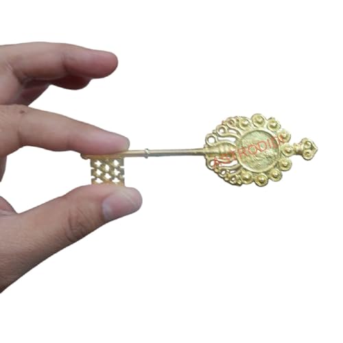 ASTRODIDI Bronze Kuber Kunji Key Original Vastu Fengshui for Wealth & Prosperity | Kept in Temple of House, Office & Factory and Almirah for Getting Blessed by Lord Kuber (Color: Yellow), 40 x 80 Mm - Image 5