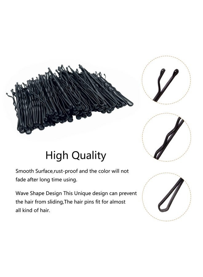 كان برنسيس مجموعة دبابيس شعر KANPRINCESS 100 قطعة بطول 2 بوصة، مشابك تثبيت آمنة للنساء والفتيات وصالونات تصفيف الشعر مع صندوق تخزين شفاف (أسود) - Image 3