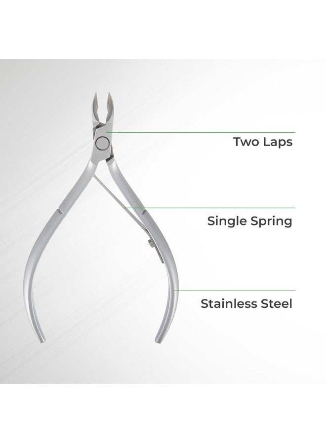 نغايا مشابك بشرة - D-04 Jaw 12 | فولاذ مقاوم للصدأ | متين وحاد | تصميم مريح | مطلي باللون الرمادي | مثالي للاستخدام في الصالونات والمنزل - Image 2