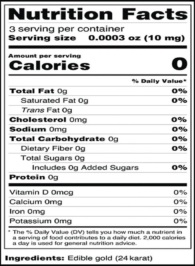 BeePoint 24K Edible Gold Foil Flakes - 30mg Gold Flakes for Cake Decorating, Baking, Cooking, Cupcakes, Chocolates, Drinks - Edible Gold Sheets - Image 3