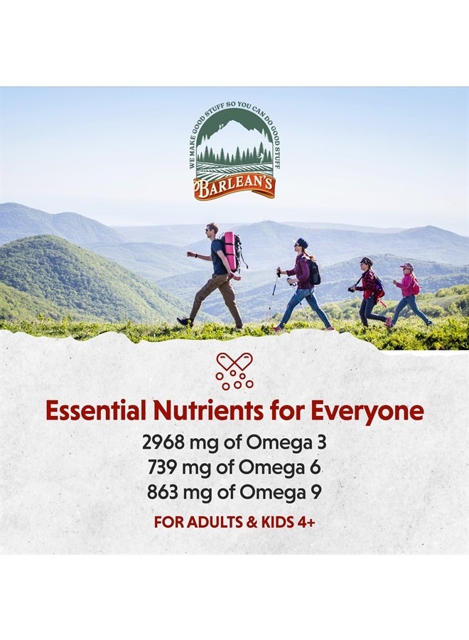 BARLEAN'S BlackBerry Flaxseed Oil Liquid, Vegan Omega 3 6 9 Supplements for Kids & Adults from Cold Pressed Flax Seed Oil with 2,968 mg of Vegan Omegas, Non-GMO & Gluten Free, 16 oz - Image 5