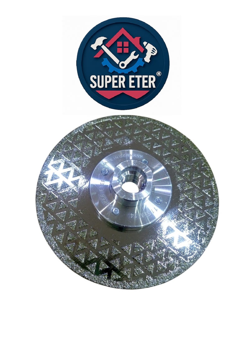 سوبر  ايتير قرص قطع ماسي احترافي SUPER ETER مقاس 115 مم – صنع في ألمانيا – لقص السيراميك والبورسلان والرخام والجرانيت بدقة عالية – قوة تحمل فائقة وعمر تشغيلي طويل - Image 3
