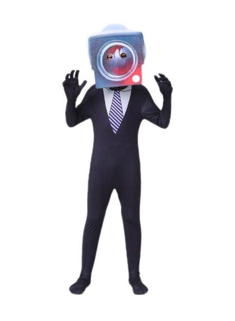 Toilet man cos costume tights TV camera jumpsuit video game cosplay costume - Image 1