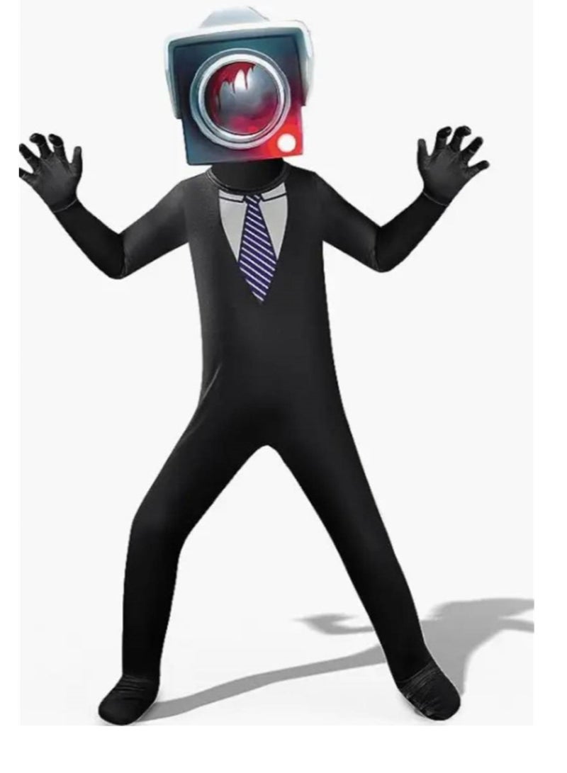 Toilet man cos costume tights TV camera jumpsuit video game cosplay costume - Image 4