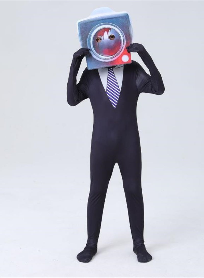 Toilet man cos costume tights TV camera jumpsuit video game cosplay costume - Image 2