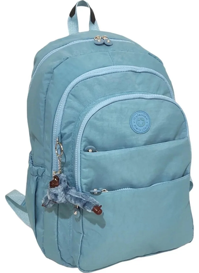 ريلاكسن Crushed Water Repellent Fabric 5 Compartment Accessory School Backpack RLX1625-BLUE
