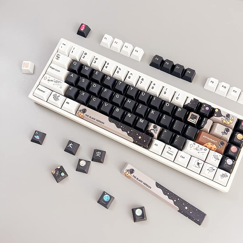 daixiahu Keycaps - Astronaut Theme, Cherry Height, 142 Keys, PBT Material, Opaque - Image 3