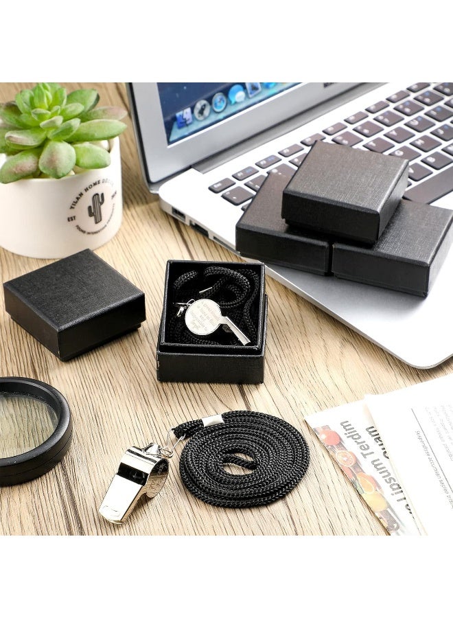 Oudain Coach Whistle with Lanyard Football Soccer Gifts for Men Women Thank You Engraved Whistle with Gift Box Stainless Steel Loud Sound Whistles for Coaches Referees - Image 3