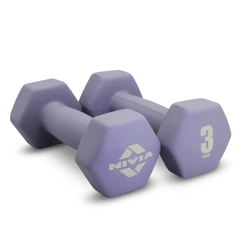 نيفيا Nivia Neoprene Dumbbells - 3 Kg Set