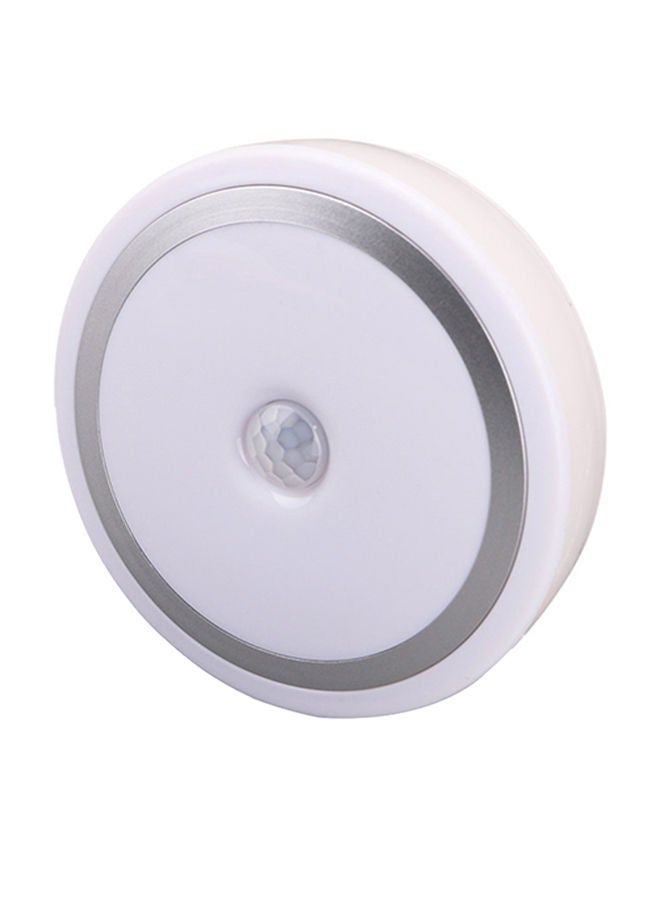 NIBEMINENT 6 LED Wireless Motion Sensor Night Light Silver 9x3x9centimeter