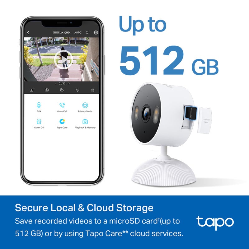 Tapo 1080p Indoor/Outdoor Security Camera - Free Person/Motion/Baby Cry Detection, Color Night Vision, IP65 Weatherproof, SD/Cloud Storage, Works w/Alexa & Google Home HybridCam - Image 5