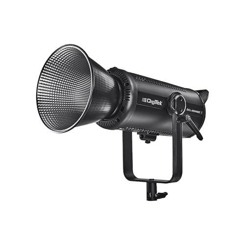 Digitek® (DCL-500 WBC Combo) 460W Bi-Color Continuous LED Video Light with 18cm Reflector, 2700K-6500K Color Temp, 42000 LM, Flash Speed 1-9s, 12 Special FX Effects, App Control, Ideal Studio Lighting - Image 1