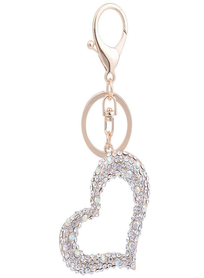 Bestdays Heart Shape Keychain Charm Pendant Handbag Bag Keychain Key Ring (Gold) - Image 1