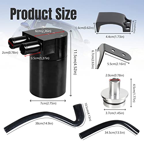 YESHMA Oil Catch Can Tank Kit with Silicone Radiator Hose Compatible With BMW N20/N26 - Image 3
