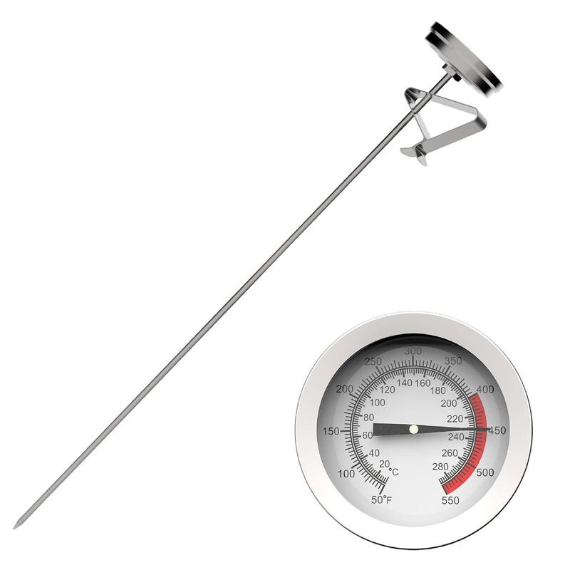 Anicooking Candy Thermometer with Pot Clip & 8 Inch Probe Length - Best Oil Thermometer for Frying,Candy Thermometer for Candy Making,Tall pots,Candle,Candy Making,Deep Frying (1, 8) - Image 1