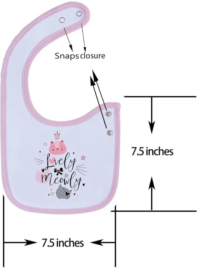Maiwaput Maiwa 6 Pack Waterproof Cotton Baby Bibs for Girls Boys for Drooling Eating with Snaps Multi0604 - Image 1