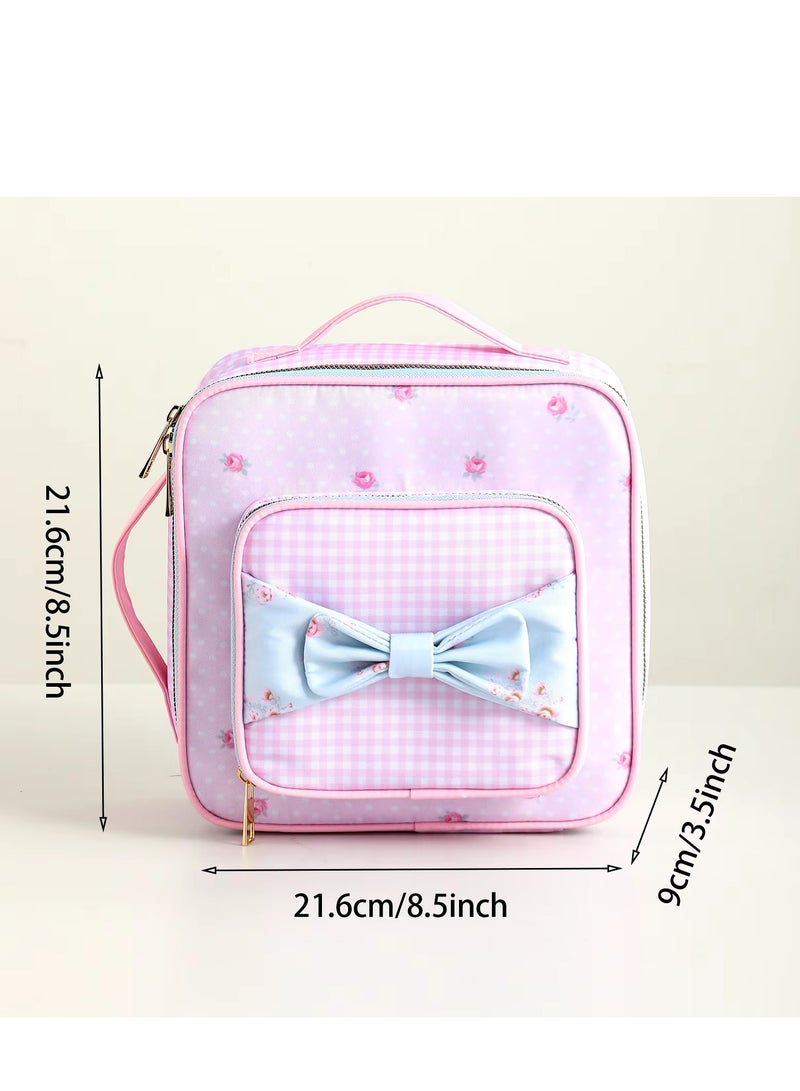 Girls Pink Floral Lunch Box – Insulated, Leakproof & Portable - Image 3