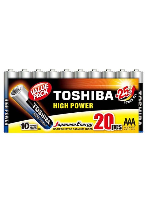 High Power LR03 AAA Battery 20 Pieces