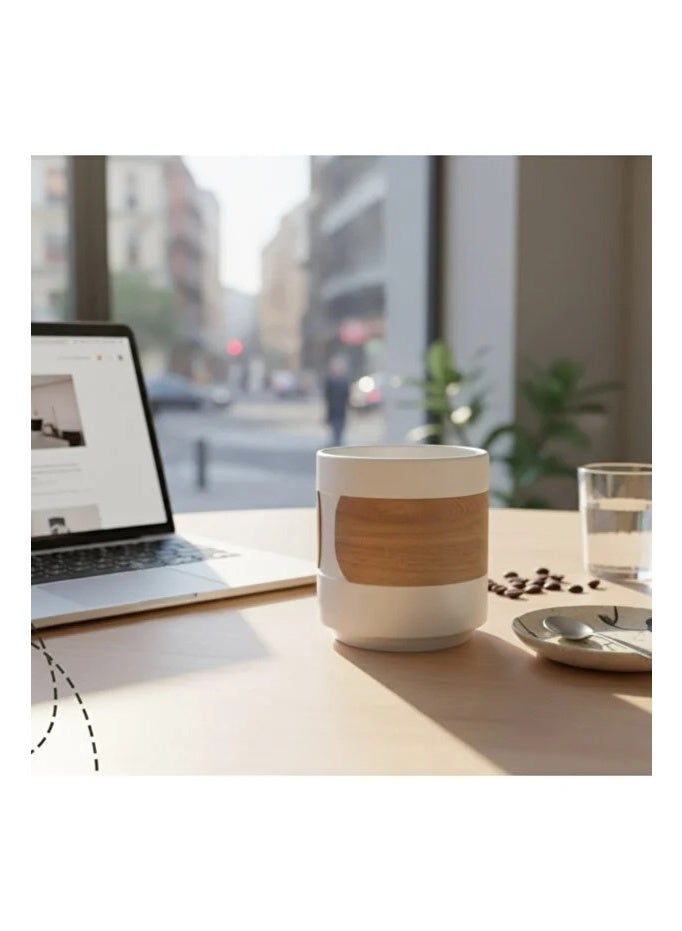 Jarrah Minimalist Ceramic Coffee Cup 150ml for Specialty Coffee and Espresso Lovers White DHPO Style - Image 5