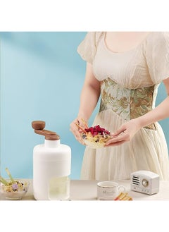 LEOKOR Ice Crusher Machine Portable Ice Crusher Shaved Ice Planer Manual Ice Planer with Ice Box and Storage Box  - Image 4