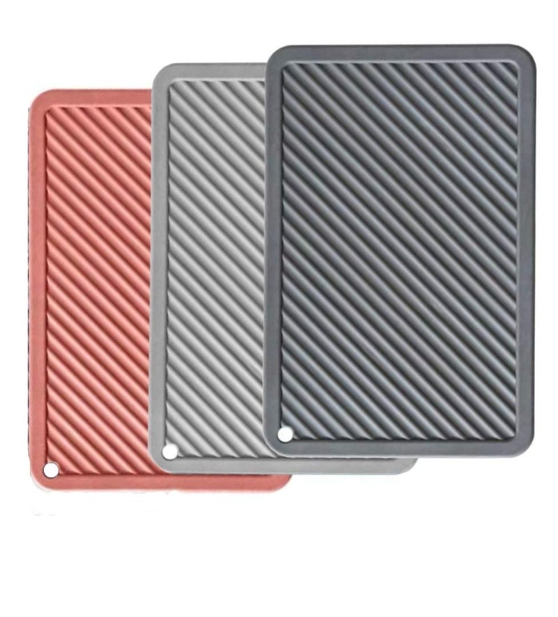 ONICORN Silicone Trivet Mat for Hot Pan and Pot Hot Pads Counter Mat Heat Resistant Table Dish Drying Mat or Placemats, Color Random Mix (3) - Image 1