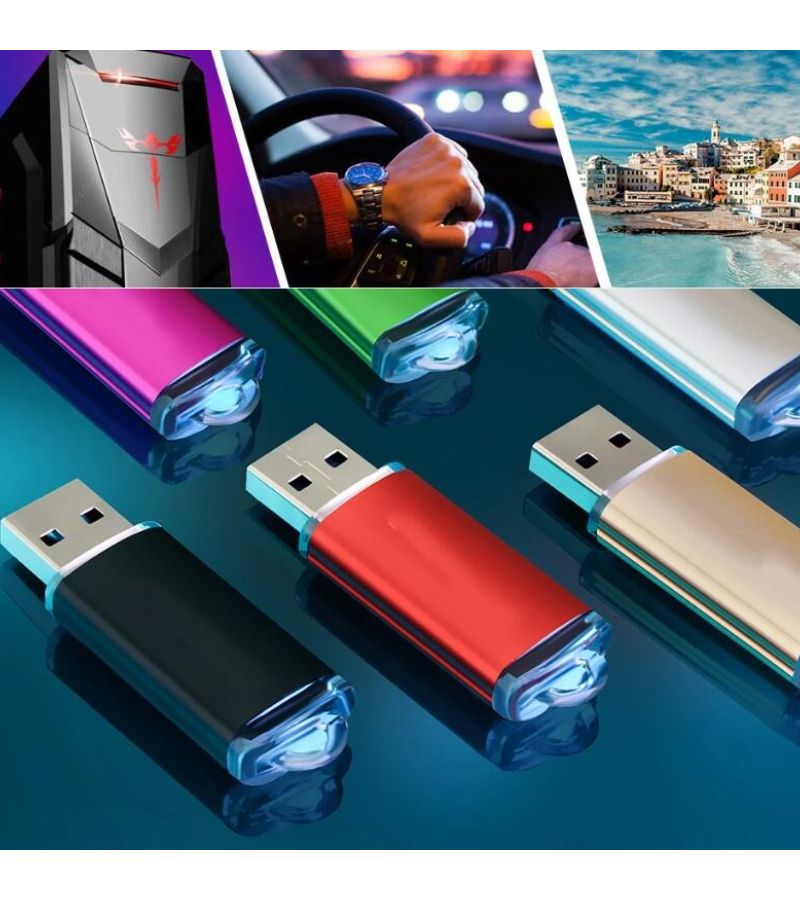 5Pcs Black 16GB USB Flash Drives Metal USB Sticks Memory Storage for Office Backup Car - Image 4