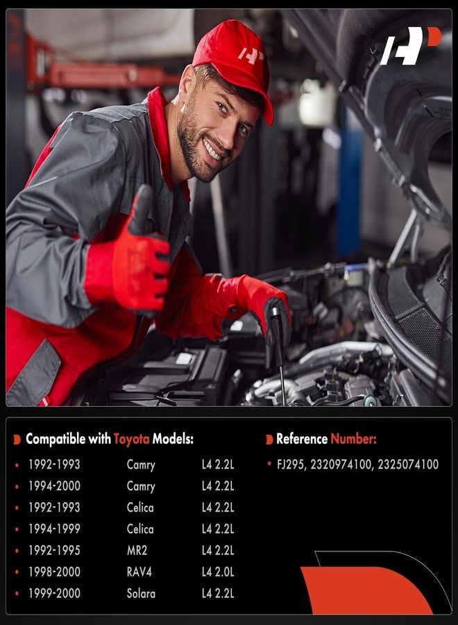 A-Premium Set of 4 Fuel Injectors Compatible with Toyota Camry 1992-2000, RAV4 1998-2000, Solara 1999-2000, Celica 1992-1999, MR2 1992-1995, 2.0L 2.2L, Replace# 2325074100, 2320974100 - Image 2