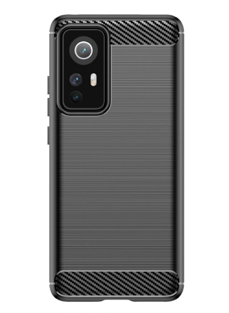 Cover Xiaomi Redmi Note 12S 4G , - Protection Brushed Carbon Fiber Cover Shockproof - Anti-Scratch Case Slip-Resistant - Black  - Image 3