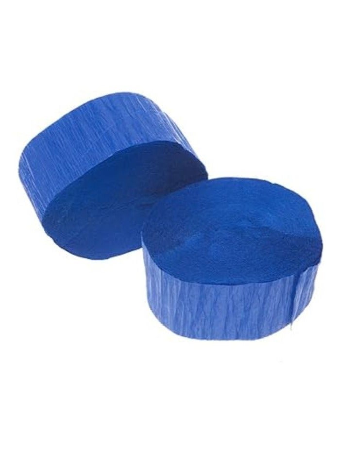 Terabyte CREPE PAPER STREAMER (PACK OF 24) 1.5INCH BLUE - Image 1