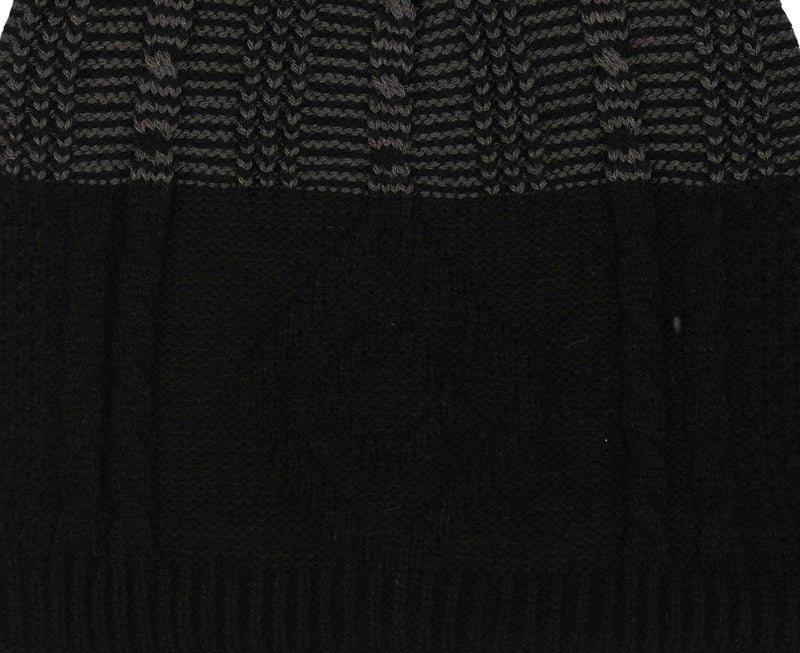FabSeasons Unisex Acrylic Woolen Winter Skull Cap Black - Image 4
